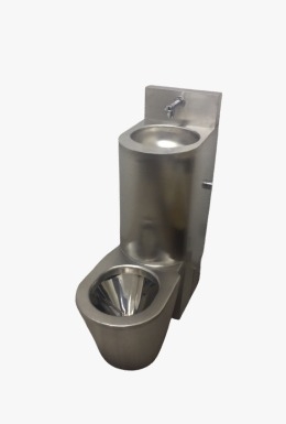 Paslanmaz çelik klozet lavabo kombinasyonu