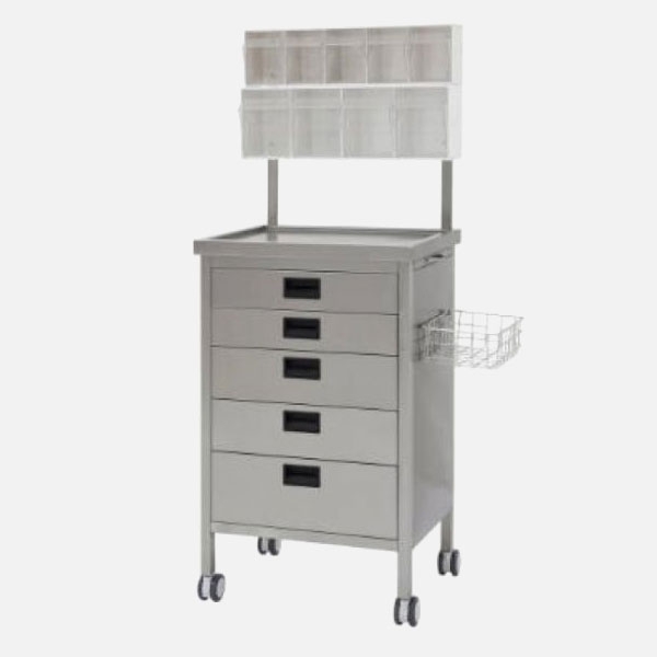 Paslanmaz çelik anestezi arabası