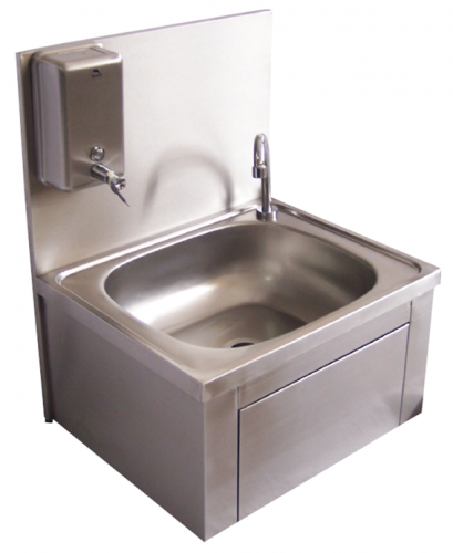 Paslanmaz çelik dizden vurmalı duvara askılı lavabo