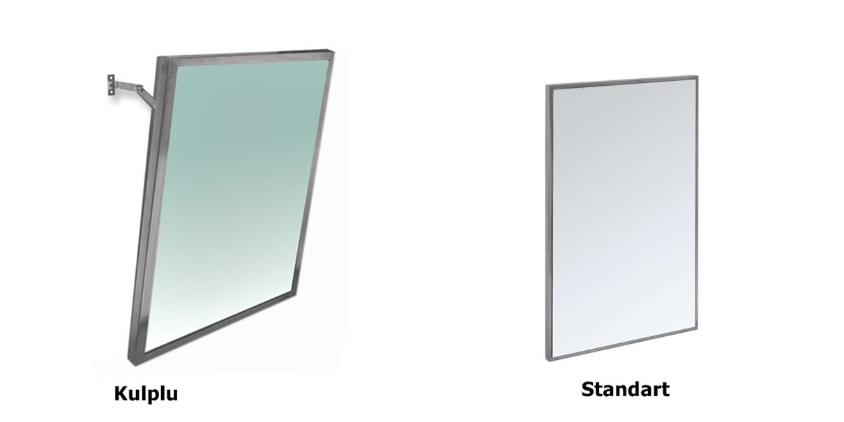 Paslanmaz çelik engelli aynası